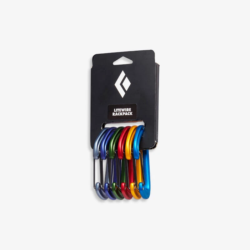 Black Diamond Pack De 6 Mousquetons Pour L'escalade Et L'alpinisme - LiteWire Rackpack