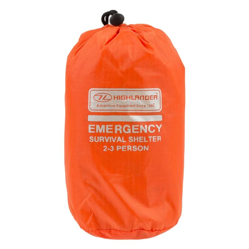 HIGHLANDER Tente D'Urgence Abri De Survie D'Urgence 2-3 Personnes - Orange – Image 2